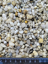 Галька крымская жемчужная фр. 5-10 мм.  купить в Луганске фото Камень Клуб