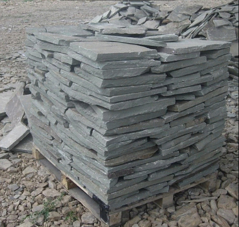 Kamenclub.ru: Песчаник пластушка серо-зеленый (1,5 см)  купить в Луганске плитняк - пластушка серо-зеленый, серый, зеленый пластушка рваная ландшафтная колотая 10200 руб/м3   фото КАМЕНЬ КЛУБ