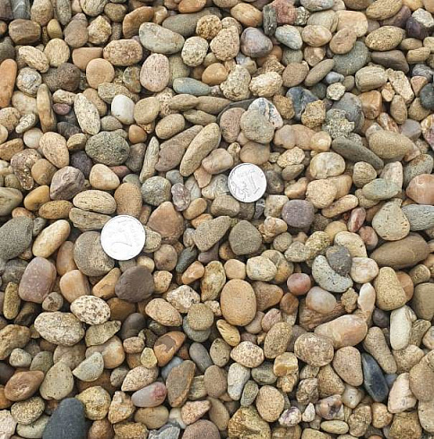 Kamenclub.ru: Галька окат (серо-желтая) фр.10-20 мм. купить  в Луганске галька серо-желтая, рыжая, серый речная окатанная округлая галька 5000 руб/т   фото КАМЕНЬ КЛУБ