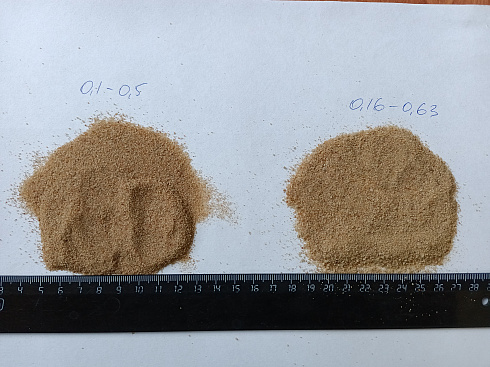 Кварцевый песок для площадок фр. 0,1-0,5 мм.  купить в Луганске фото Камень Клуб