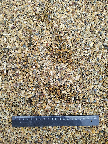 Галька речная окат (рыжая) фр.3-5 мм купить в Луганске 