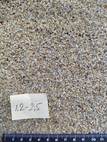 Кварцевый песок сухой фракцинированный фр. 1,2-2,5 мм.  купить в Луганске фото Камень Клуб