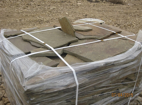 Kamenclub.ru: Песчаник пластушка серо-зеленый (1,5 см)  купить в Луганске плитняк - пластушка серо-зеленый, серый, зеленый пластушка рваная ландшафтная колотая 10200 руб/м3   фото КАМЕНЬ КЛУБ