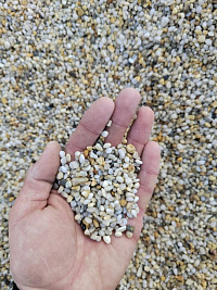 Галька крымская жемчужная фр. 3-5 мм.  купить в Луганске фото Камень Клуб